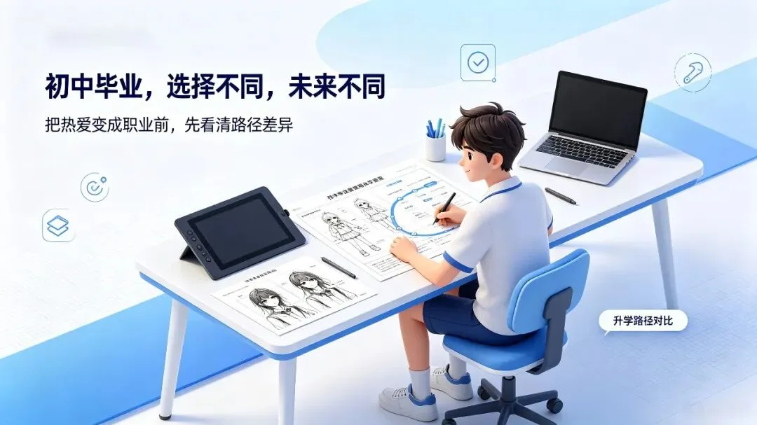 初中毕业想学动漫？3+2职高、中本贯通、日高班，哪条路才是真正的长坡厚雪？