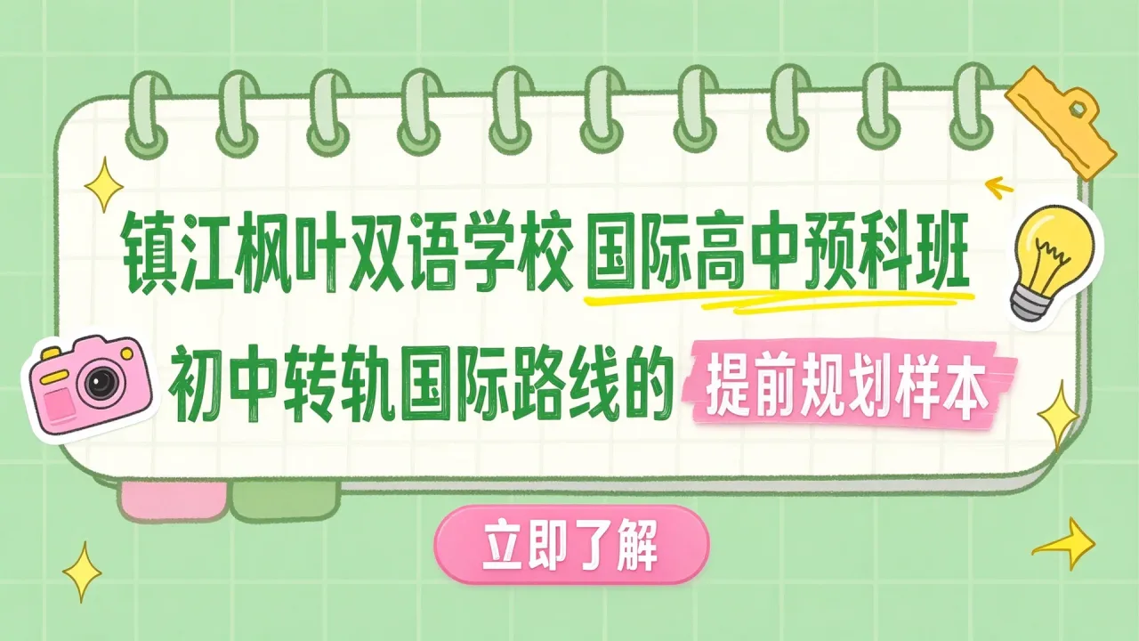 镇江枫叶双语学校国际高中预科班:初中转轨国际路线的提前规划样本