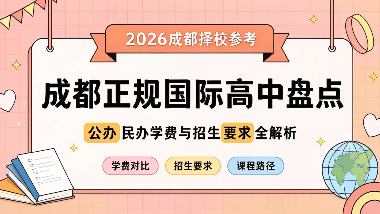 2026成都正规国际高中盘点：公办民办学费与招生要求全解析