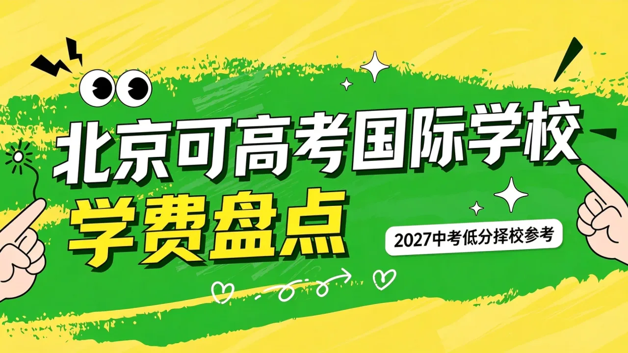 北京可高考国际学校学费盘点,2027中考低分择校参考