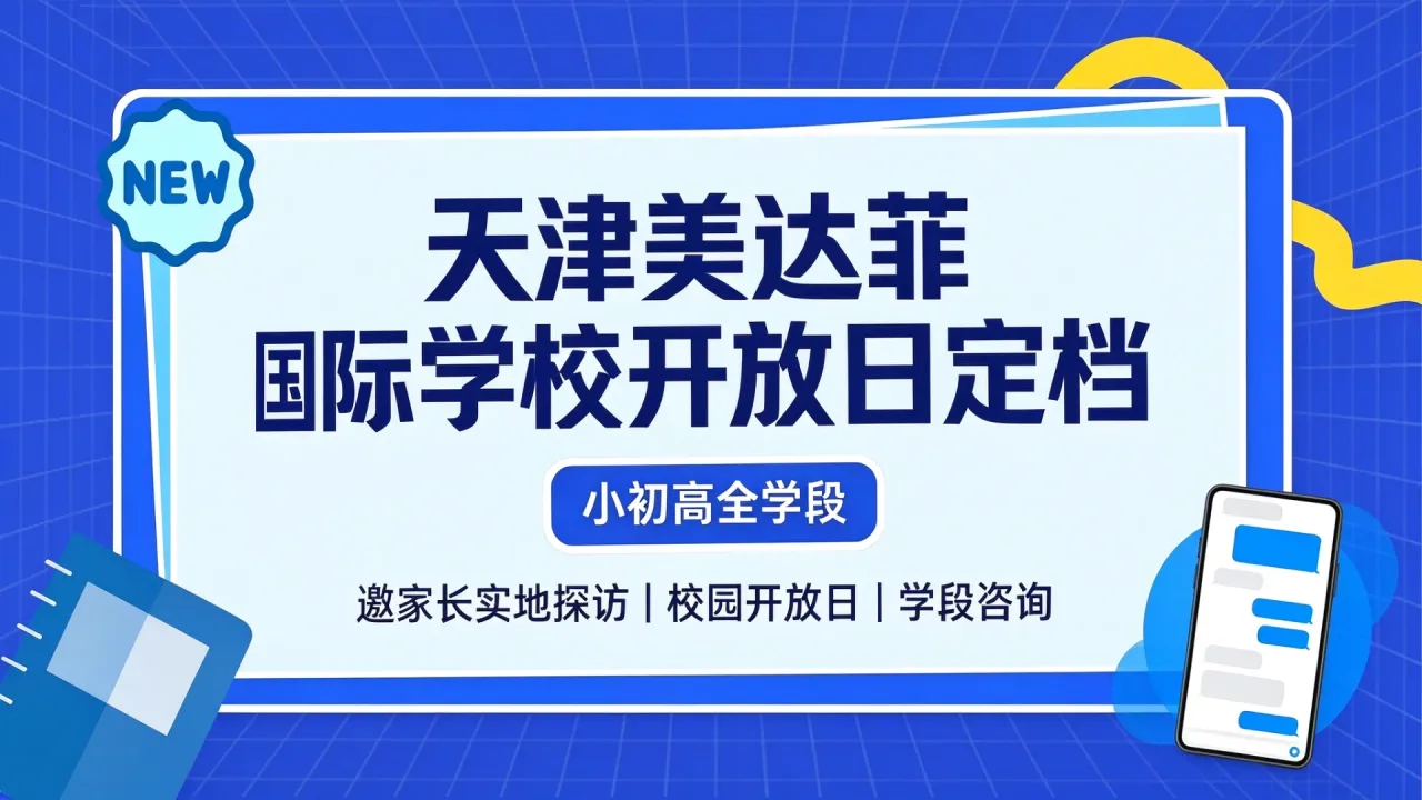 天津美达菲国际学校开放日定档,小初高全学段邀家长实地探访