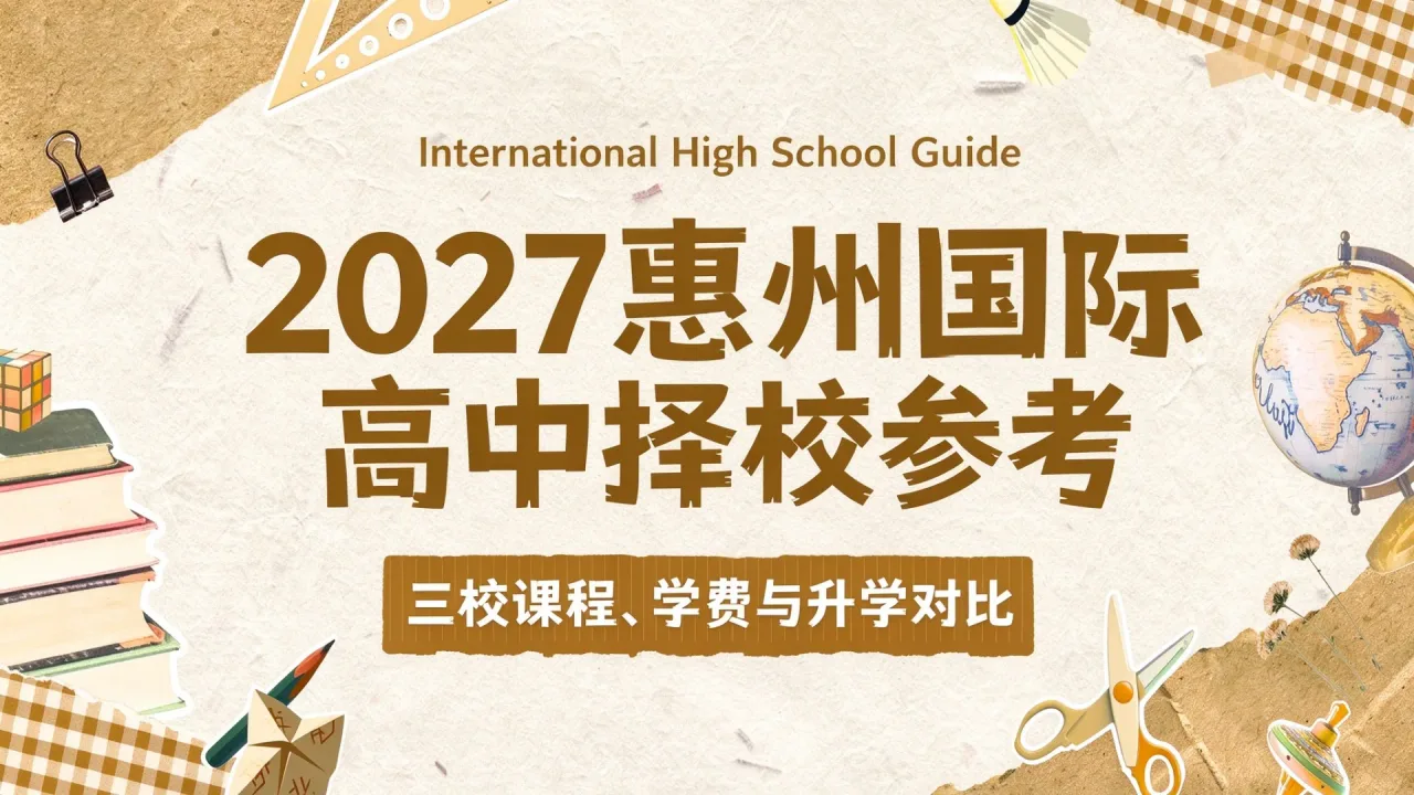 2027惠州国际高中择校参考:三校课程、学费与升学对比