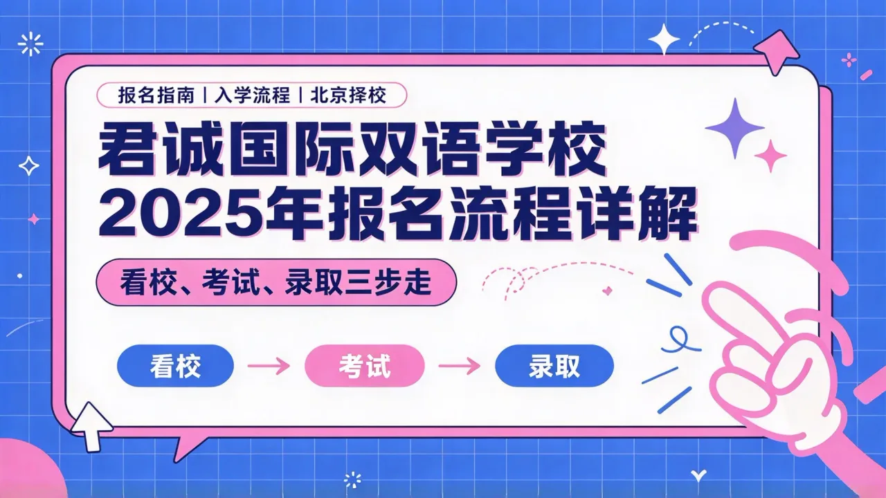 君诚国际双语学校2025年报名流程详解：看校、考试、录取三步走