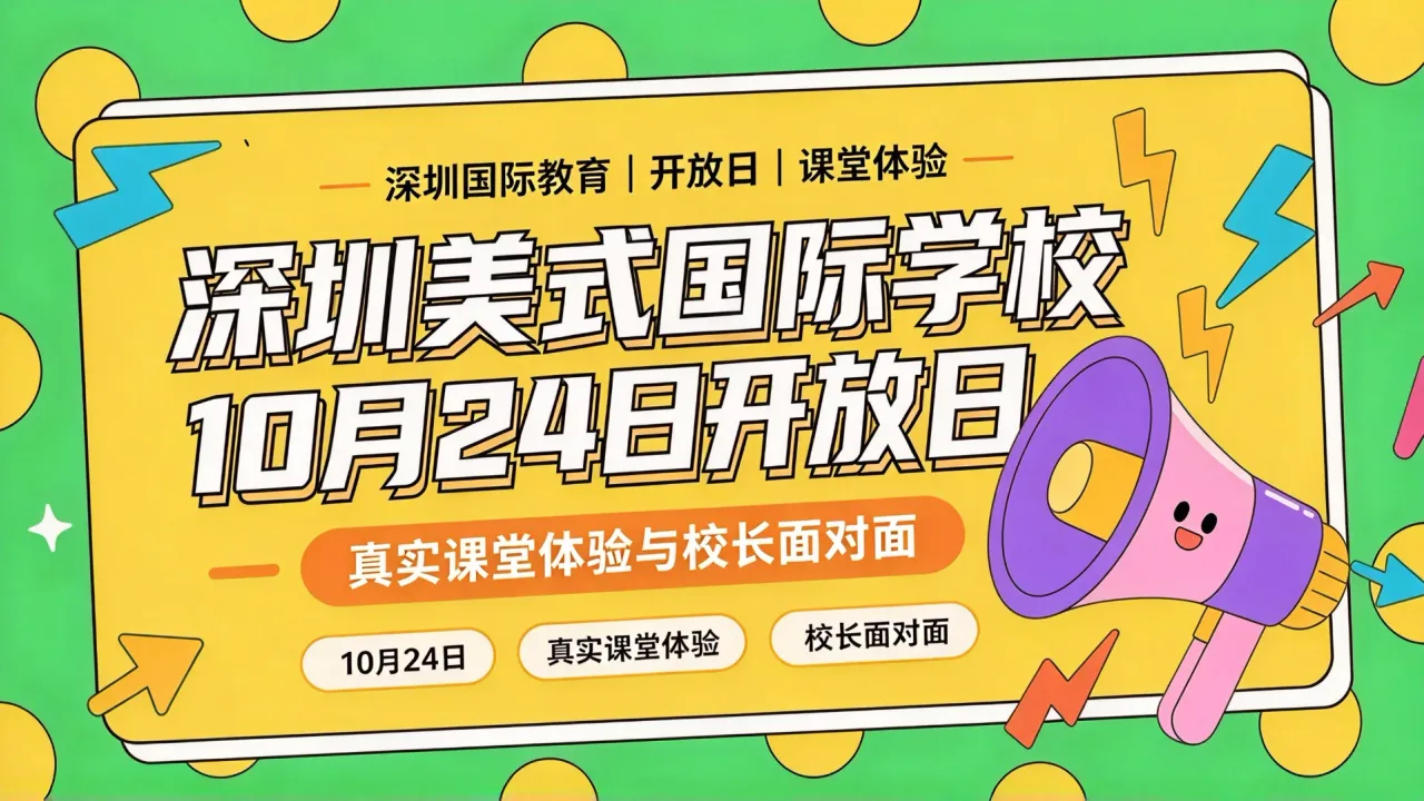 深圳美式国际学校10月24日开放日：真实课堂体验与校长面对面