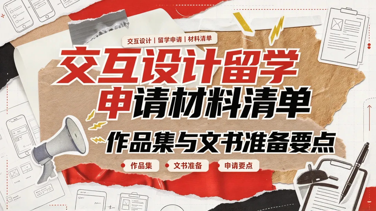 交互设计留学申请材料清单：作品集与文书准备要点