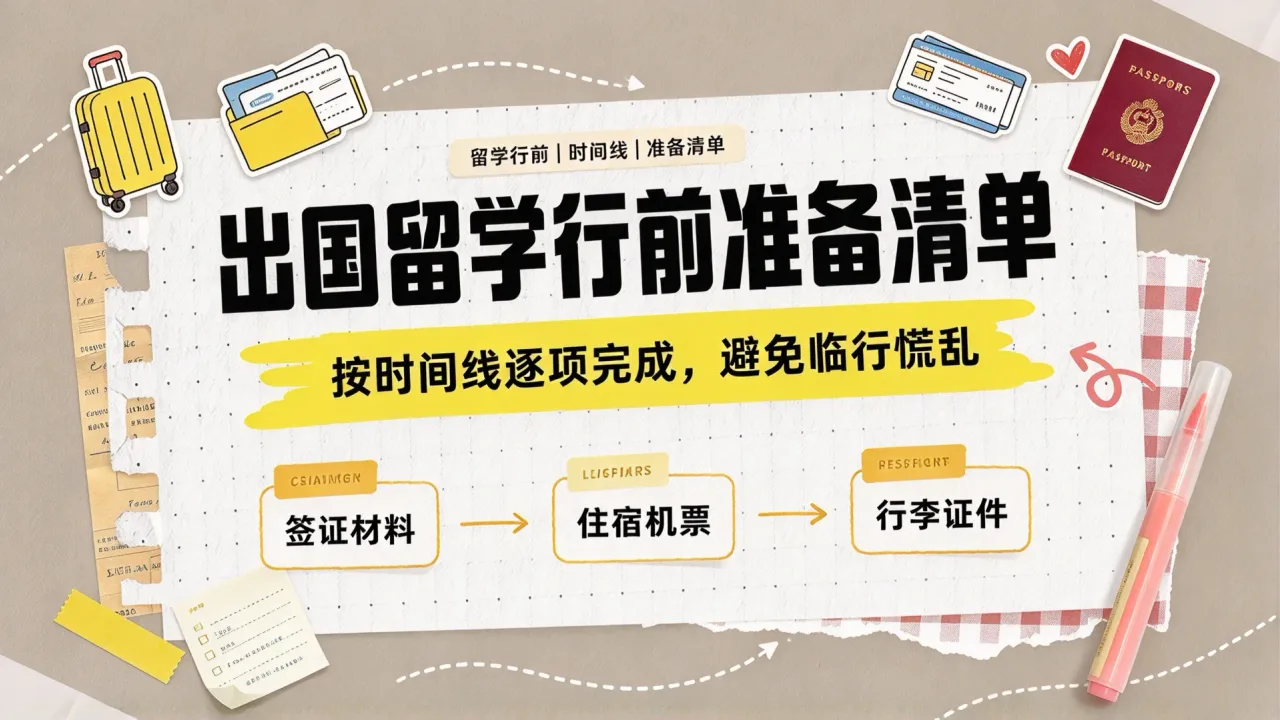 出国留学行前准备清单：按时间线逐项完成，避免临行慌乱