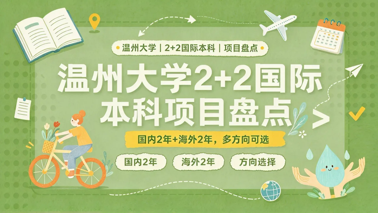 温州大学2+2国际本科项目盘点：国内2年+海外2年，多方向可选