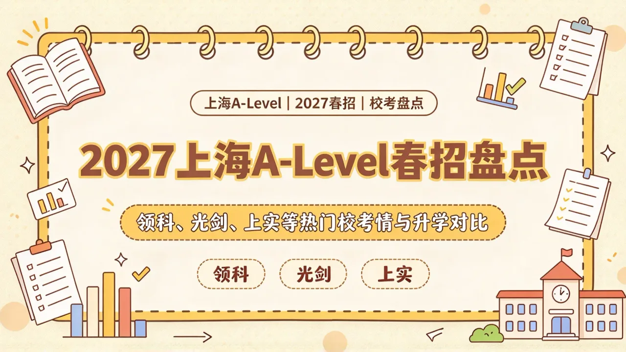 2027上海A-Level春招盘点：领科、光剑、上实等热门校考情与升学对比
