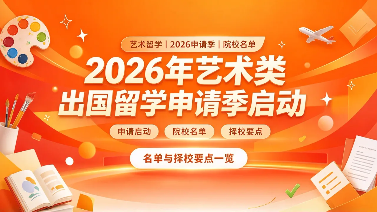 2026年艺术类出国留学院校申请季启动，名单与择校要点一览