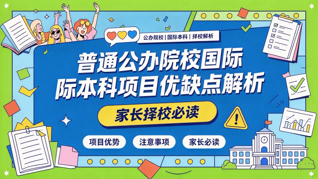 普通公办院校国际本科项目优缺点解析，家长择校必读