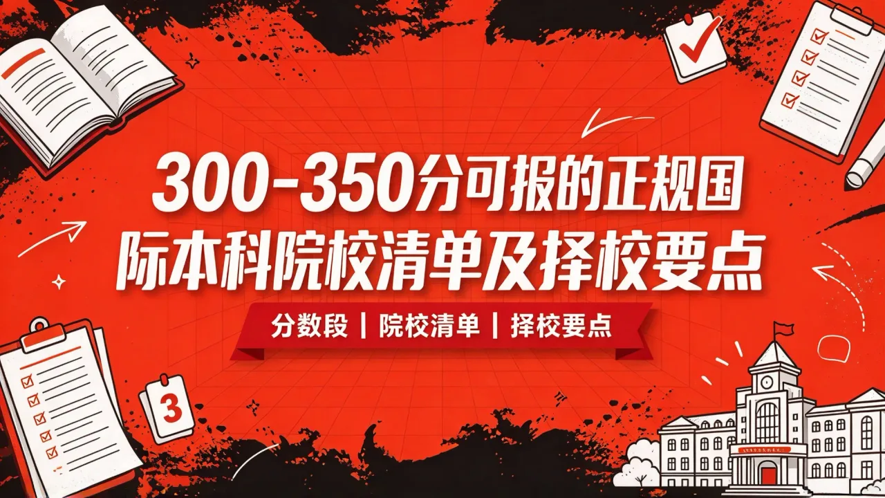300-350分可报的正规国际本科院校清单及择校要点