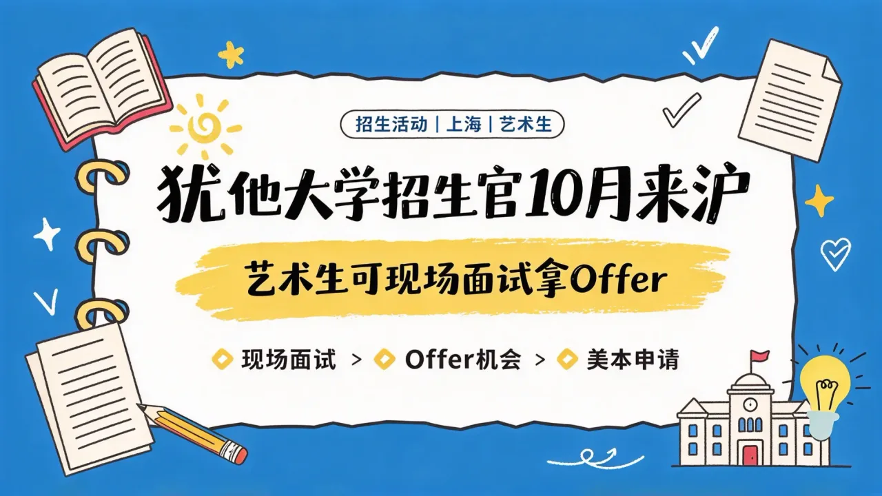 犹他大学招生官10月来沪，艺术生可现场面试拿Offer