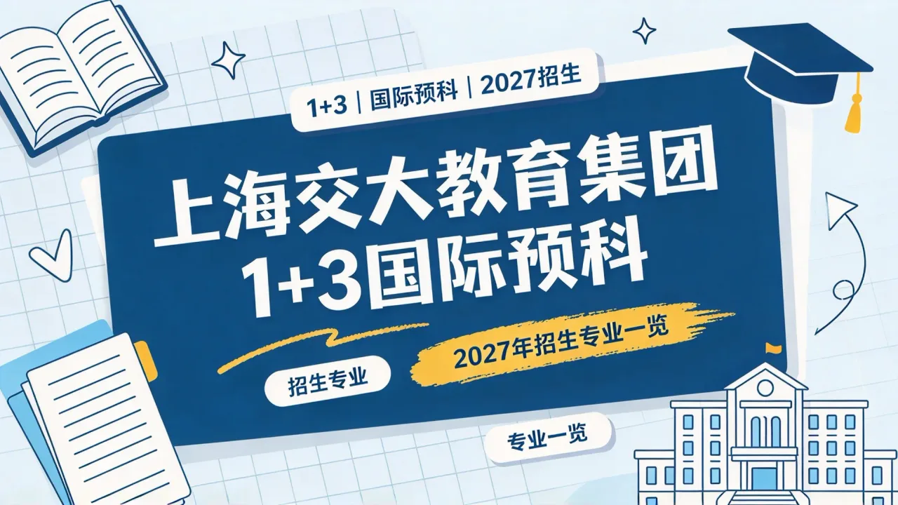 上海交大教育集团1+3国际预科2027年招生专业一览