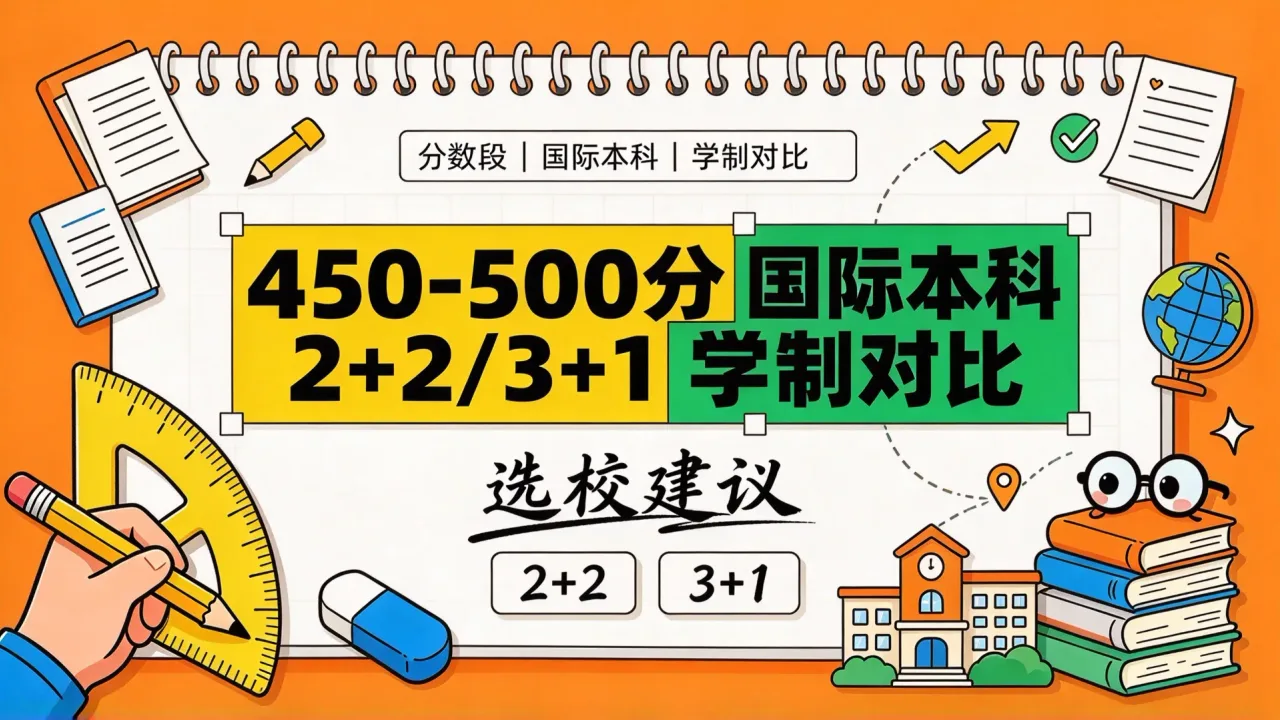 450-500分国际本科2+2/3+1学制对比与选校建议