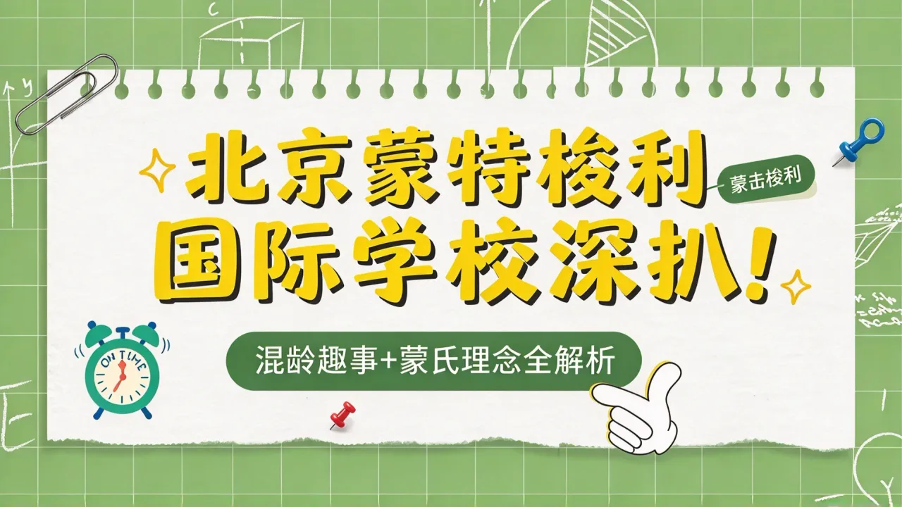 北京蒙特梭利国际学校深扒！混龄趣事+蒙氏理念全解析