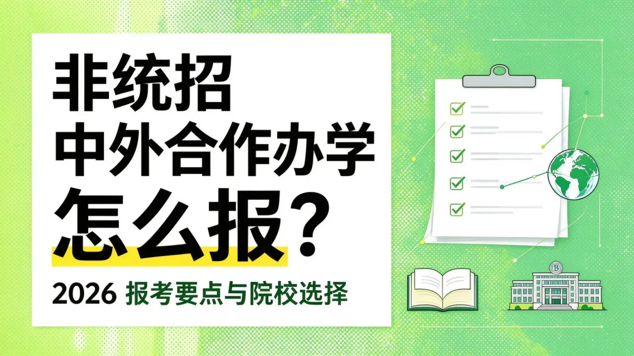 非统招中外合作办学怎么报？2026报考要点与院校选择