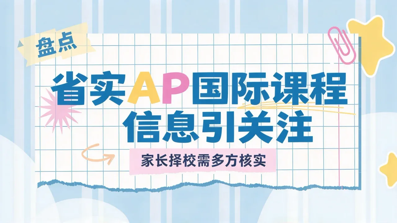 省实AP国际课程信息引关注,家长择校需多方核实