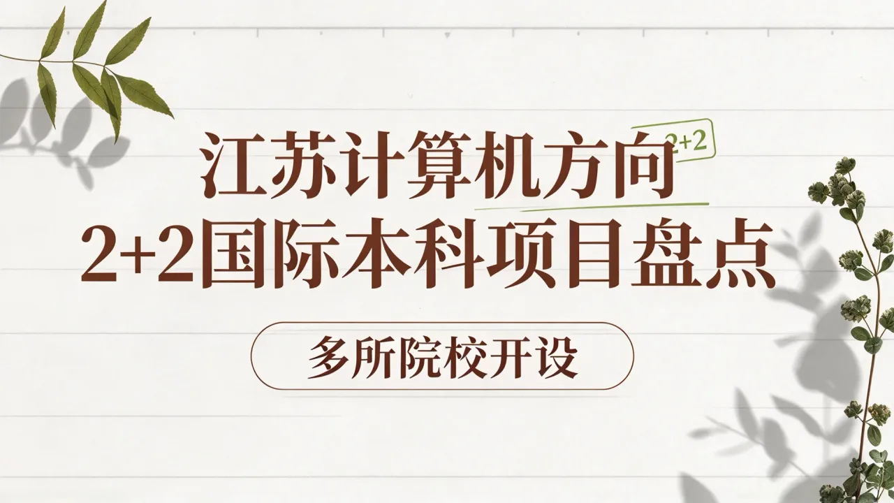 江苏计算机方向2+2国际本科项目盘点：多所院校开设