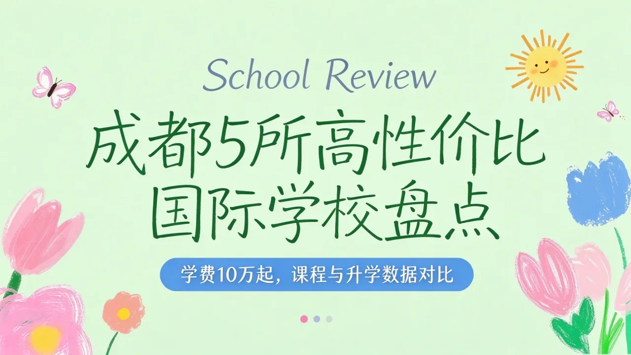 成都5所高性价比国际学校盘点：学费10万起，课程与升学数据对比