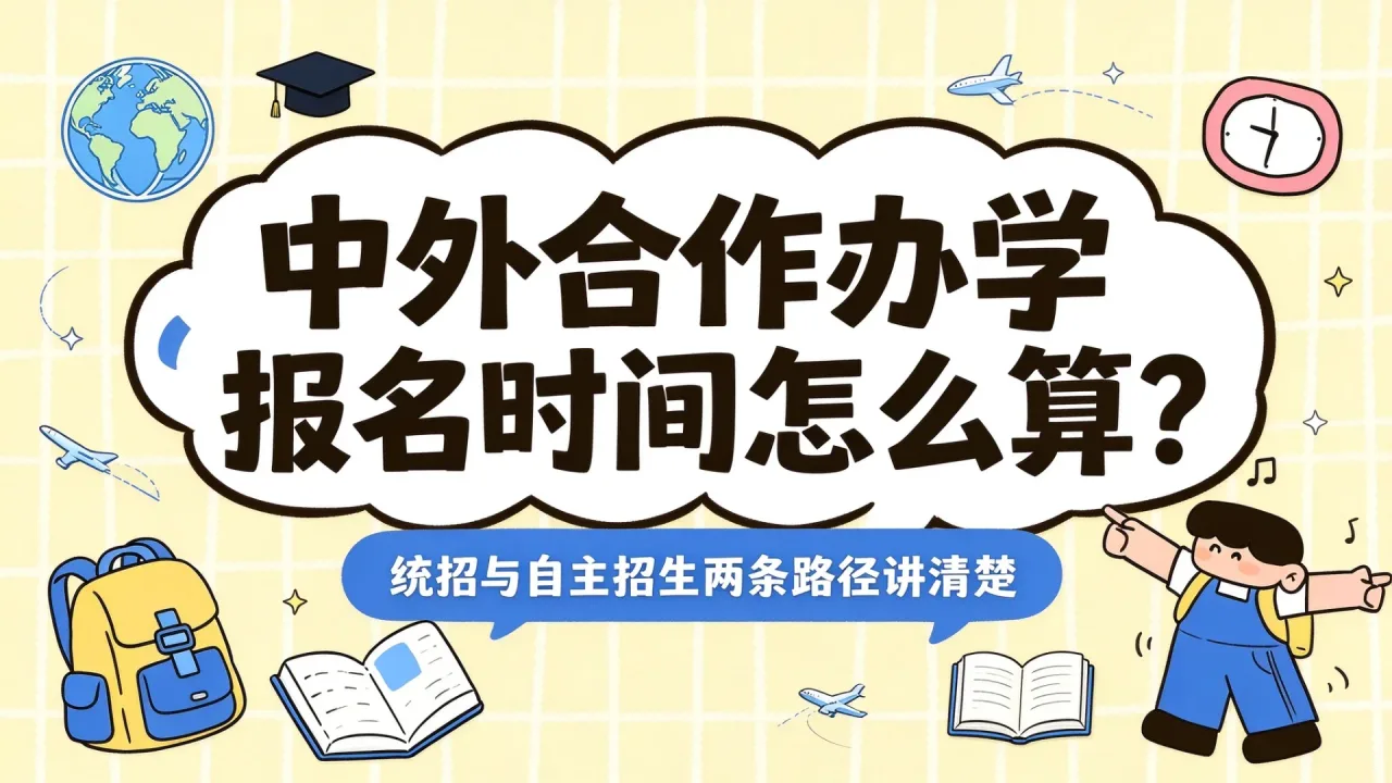 中外合作办学报名时间怎么算？统招与自主招生两条路径讲清楚