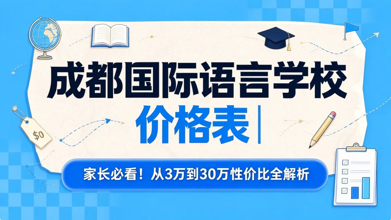 成都国际语言学校价格表｜家长必看！从3万到30万性价比全解析