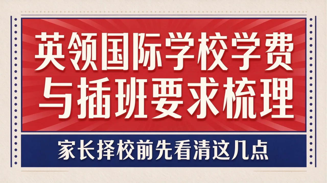 英领国际学校学费与插班要求梳理,家长择校前先看清这几点