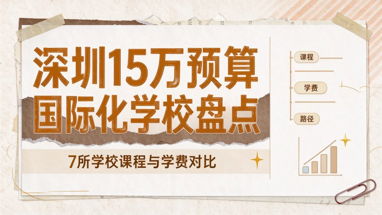 深圳15万预算国际化学校盘点：7所学校课程与学费对比