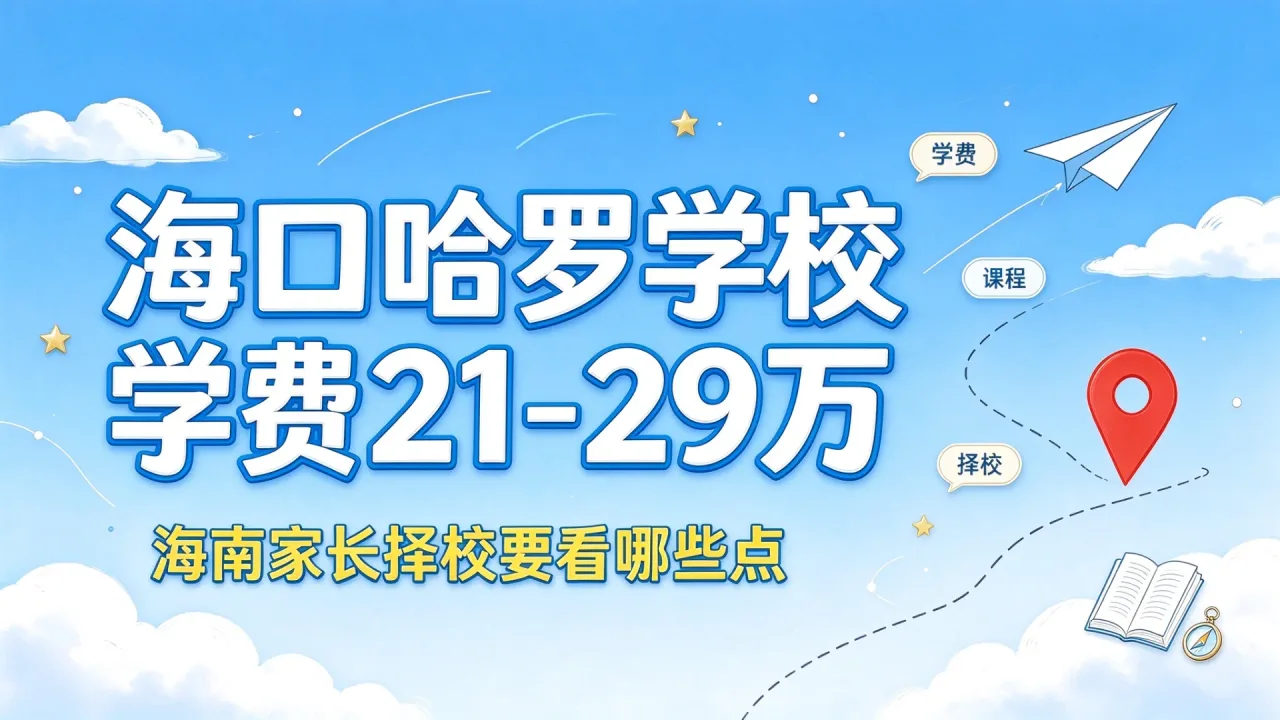 海口哈罗学校学费21-29万，海南家长择校要看哪些点