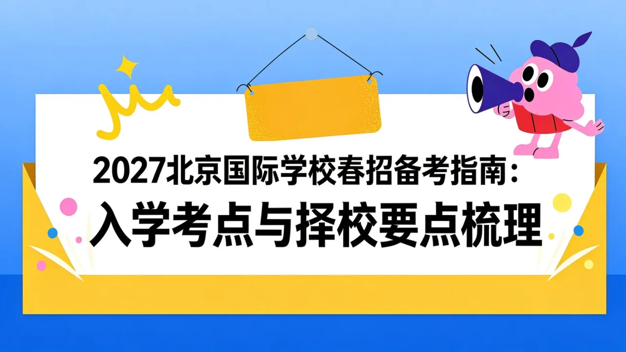2027北京国际学校春招备考指南:入学考点与择校要点梳理