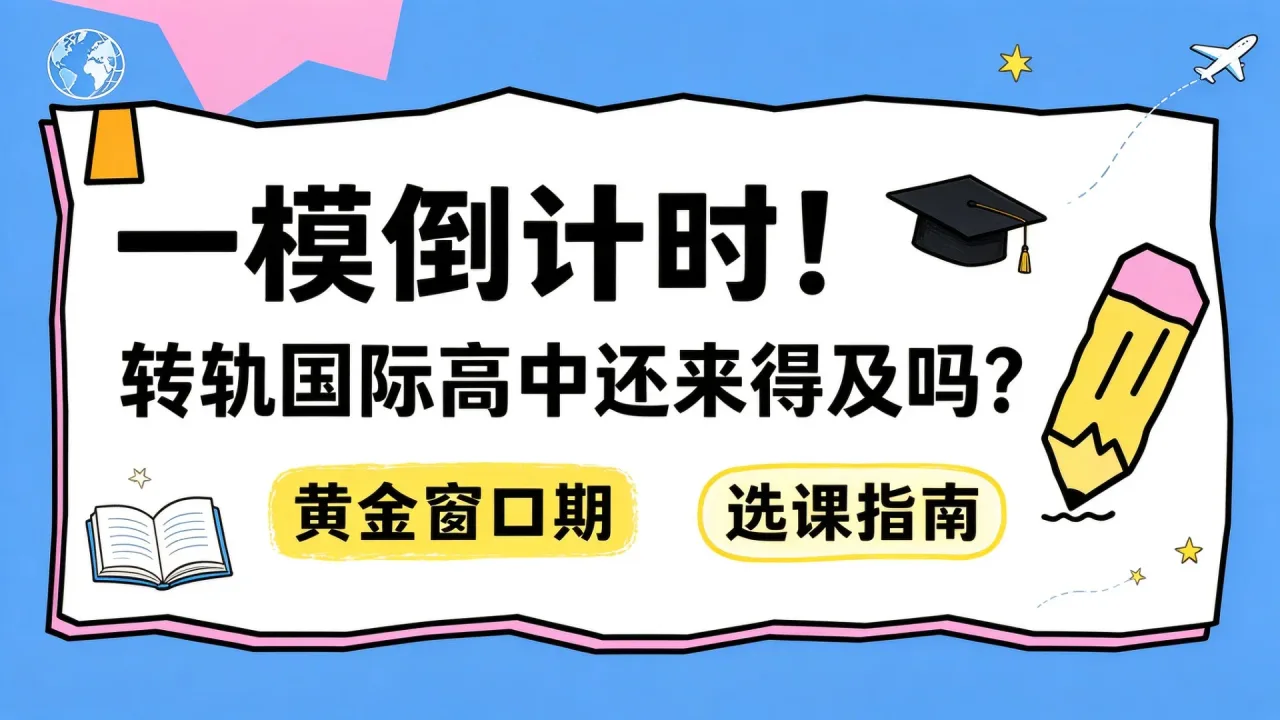 一模倒计时!转轨国际高中还来得及吗?这份“黄金窗口期”与“选课指南”请收好