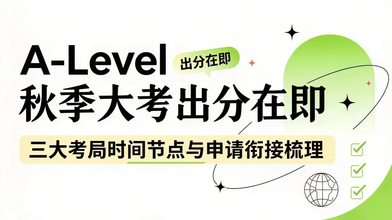 A-Level秋季大考出分在即,三大考局时间节点与申请衔接梳理