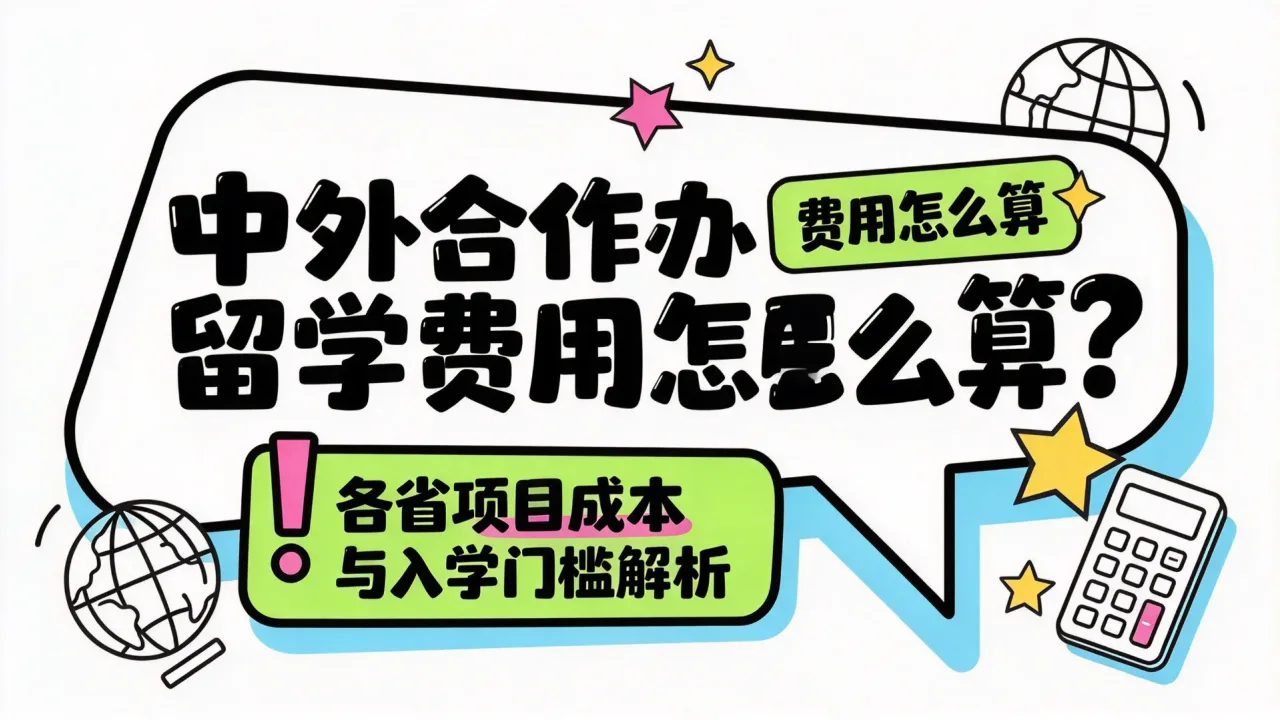 中外合作办学留学费用怎么算?各省项目成本与入学门槛解析