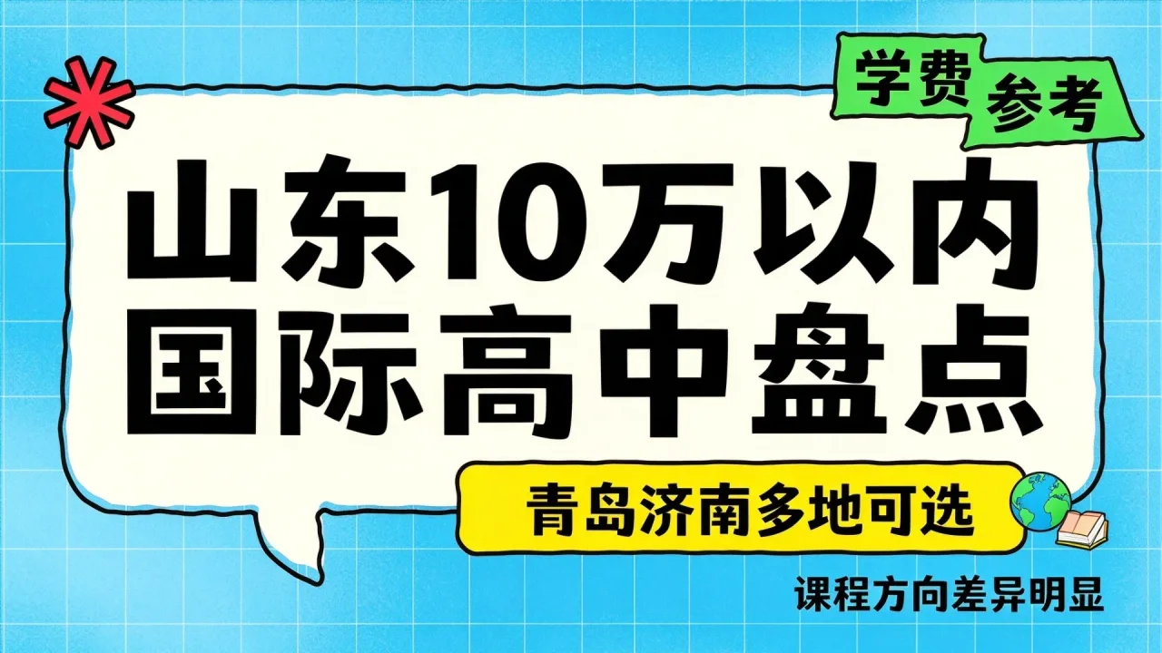 山东10万以内国际高中盘点：青岛济南多地可选，课程方向差异明显