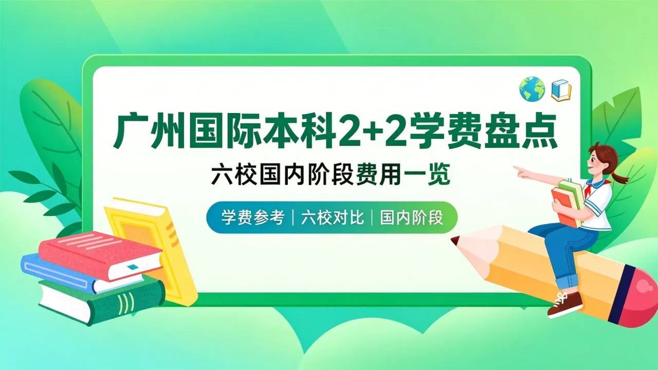 广州国际本科2+2学费盘点：六校国内阶段费用一览