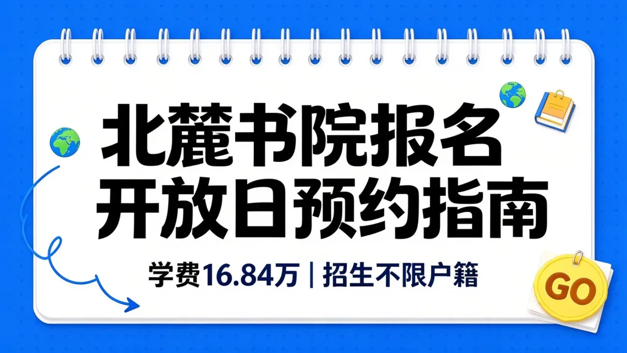 北麓书院报名与开放日预约指南：学费16.84万，招生不限户籍