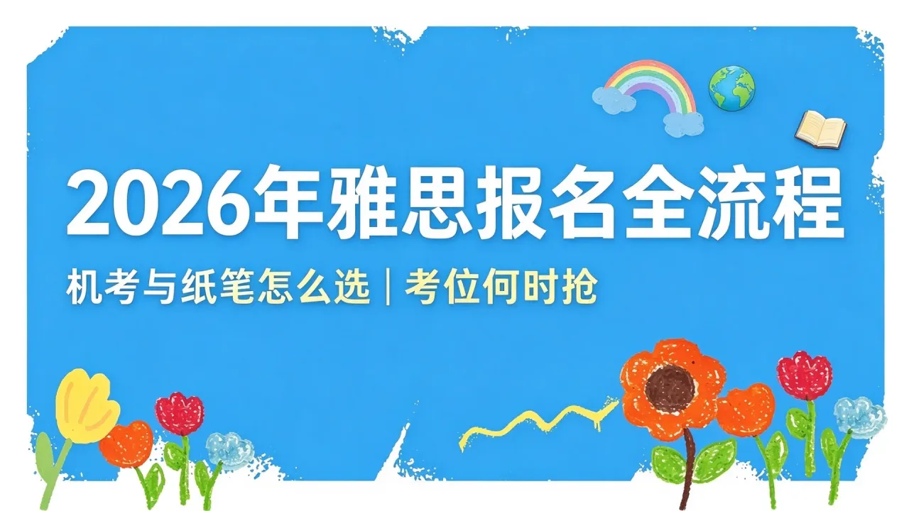 2026年雅思报名全流程：机考与纸笔怎么选、考位何时抢