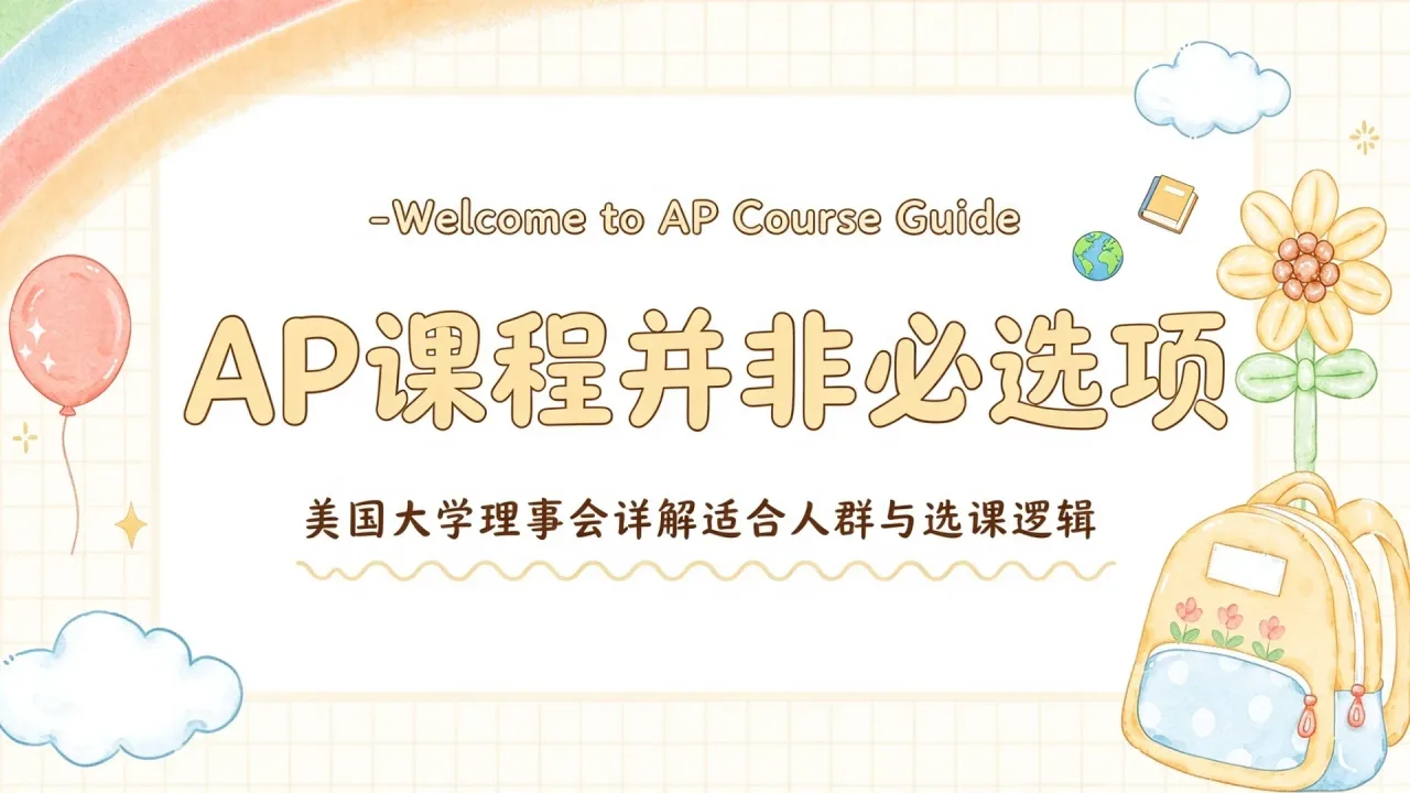 AP课程并非必选项：美国大学理事会详解适合人群与选课逻辑