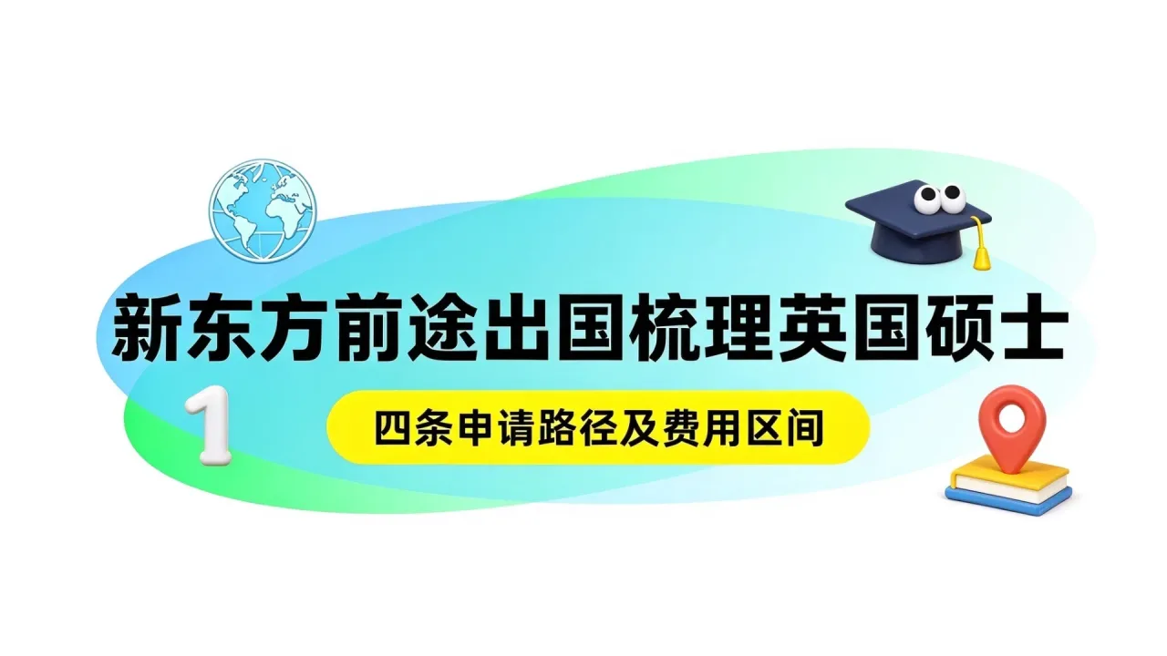 新东方前途出国梳理英国硕士四条申请路径及费用区间