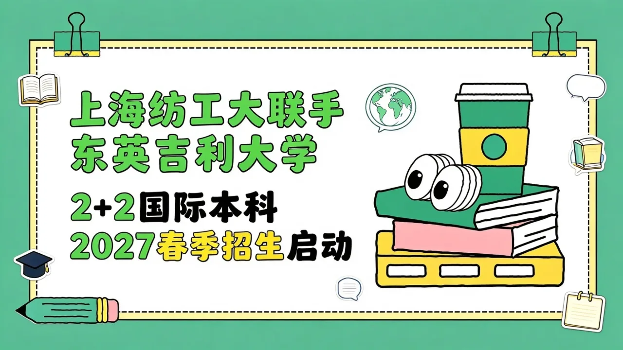 上海纺工大联手东英吉利大学 2+2国际本科2027春季招生启动