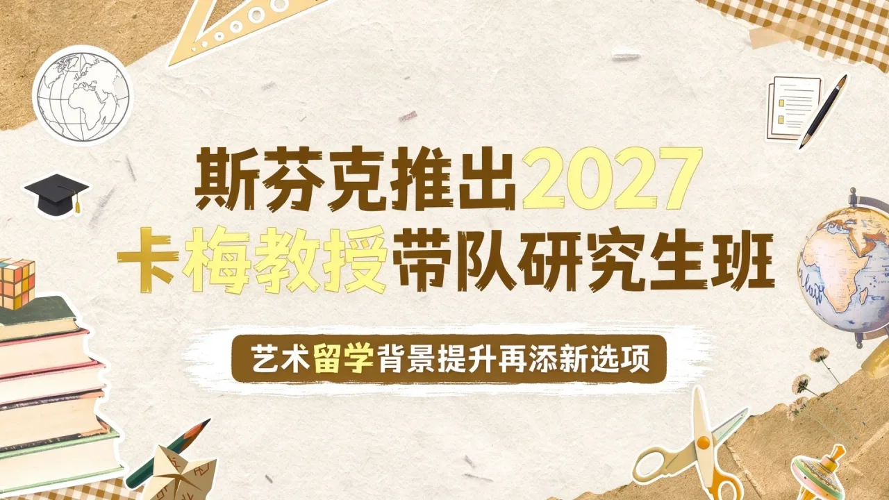 斯芬克推出2027卡梅教授带队研究生班，艺术留学背景提升再添新选项