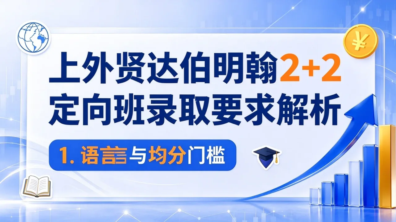 上外贤达伯明翰2+2定向班录取要求解析：语言与均分门槛