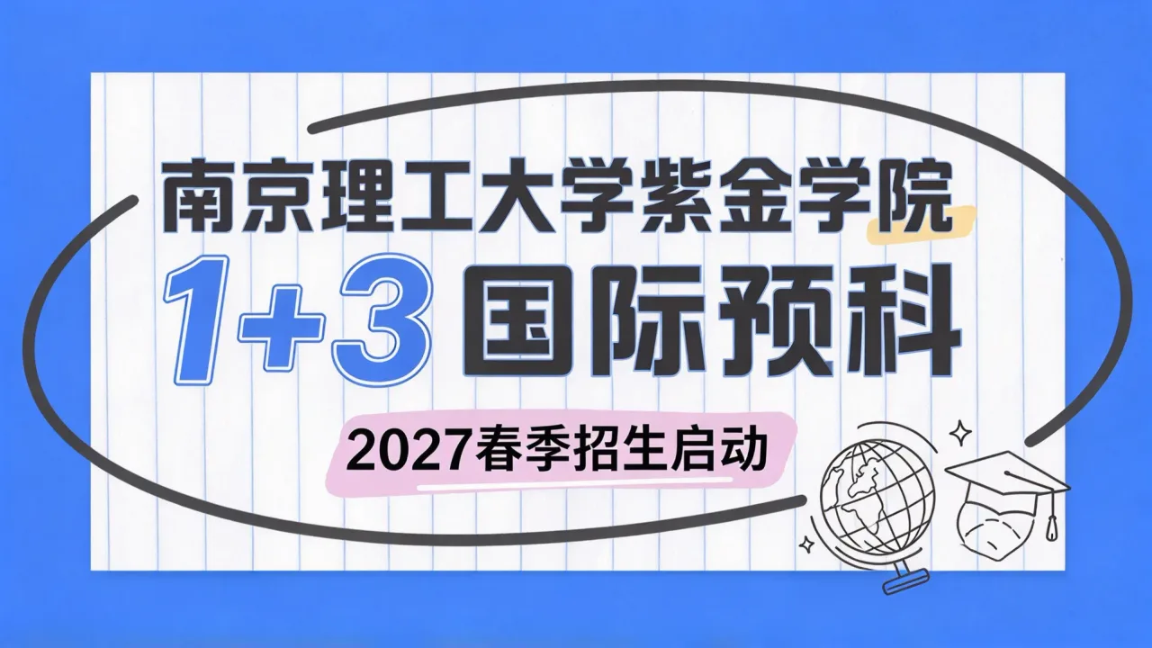 南京理工大学紫金学院1+3国际预科2027春季招生启动