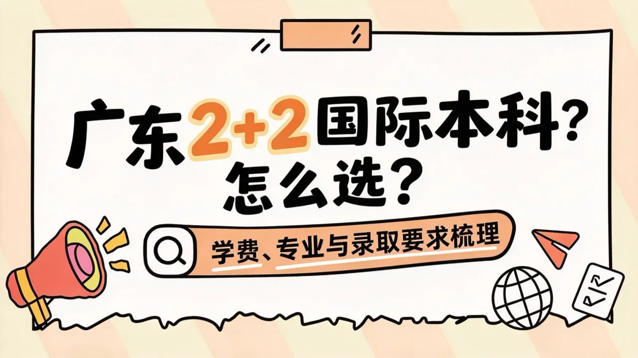 广东2+2国际本科怎么选？学费、专业与录取要求梳理