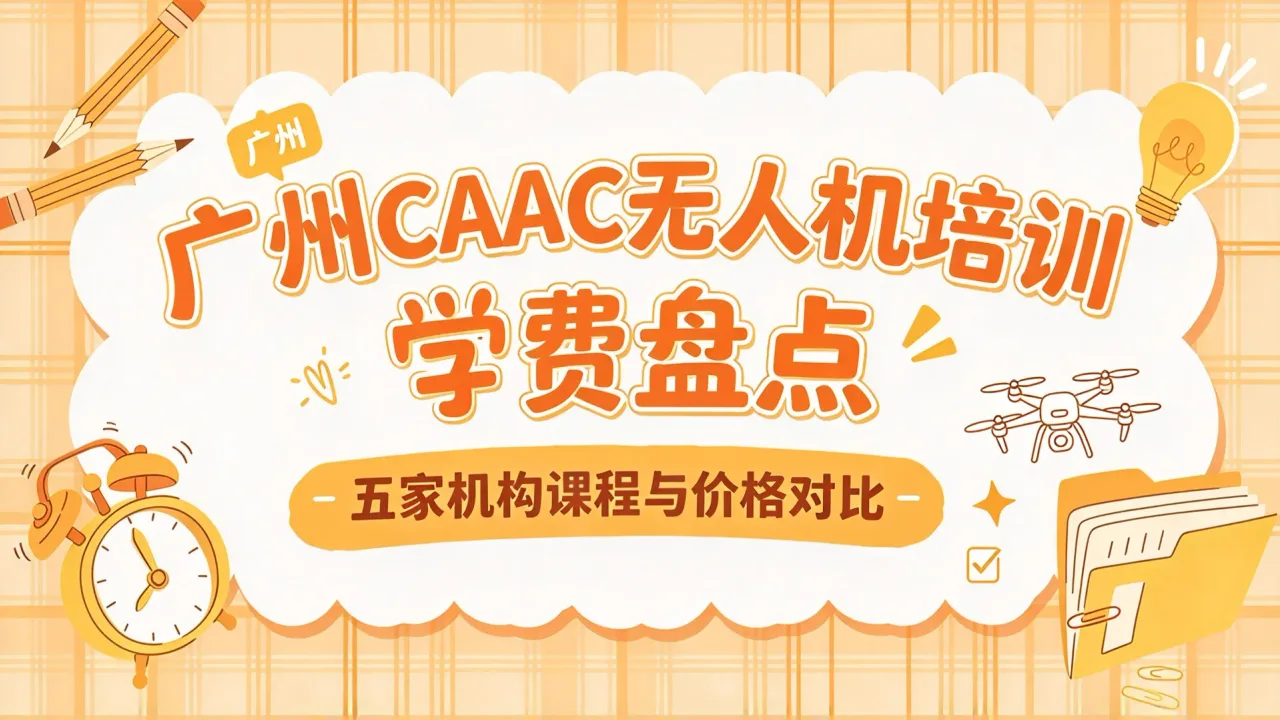 广州CAAC无人机培训机构学费盘点：五家机构课程与价格对比