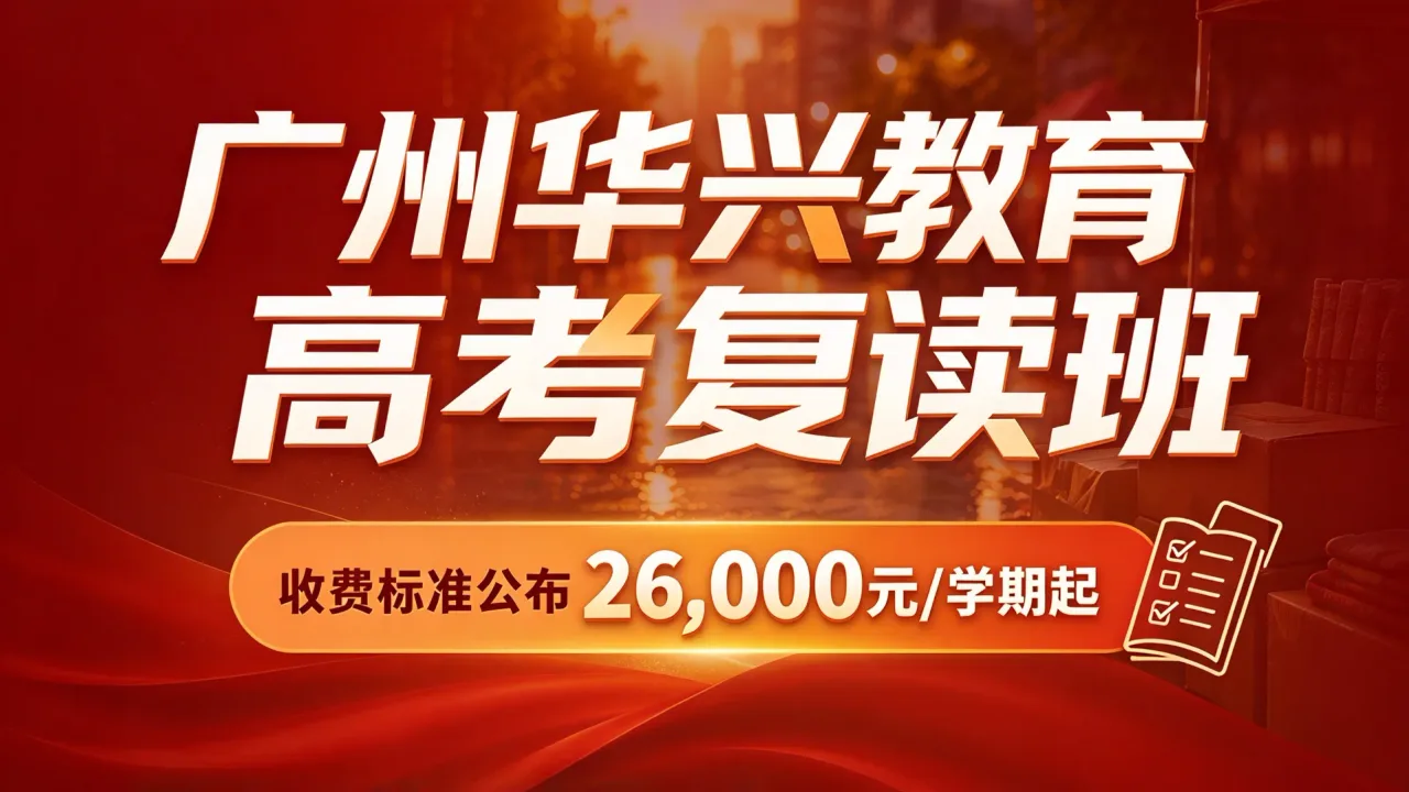 广州华兴教育高考复读班收费标准公布，26,000元/学期起