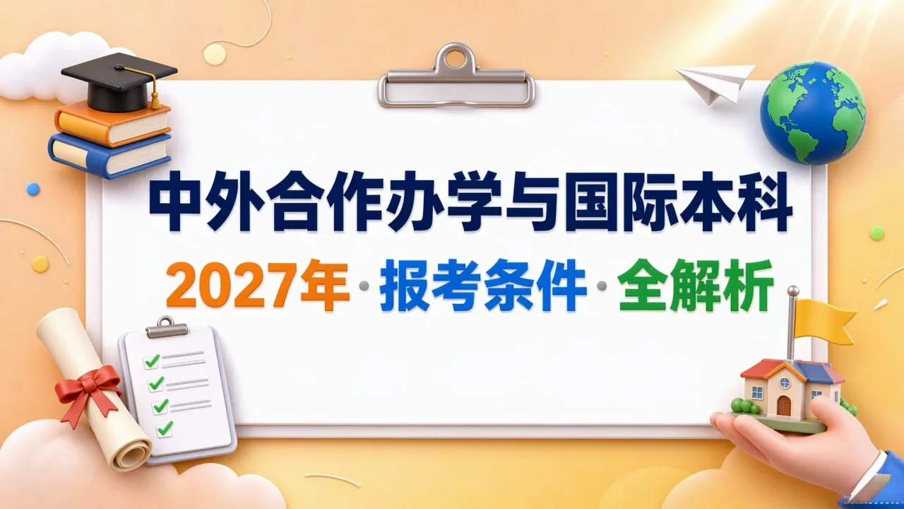 中外合作办学与国际本科2027年报考条件全解析