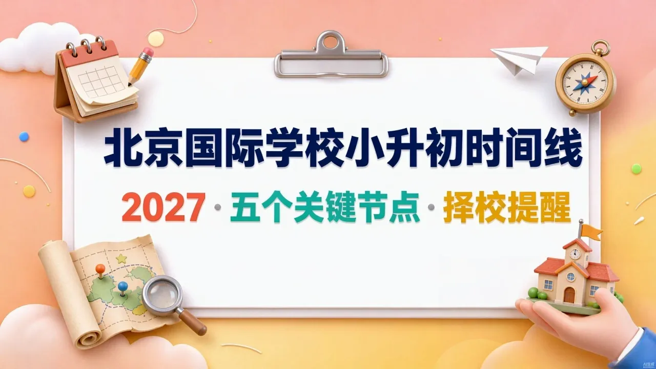 2027北京国际学校小升初时间线:五个关键节点与择校提醒
