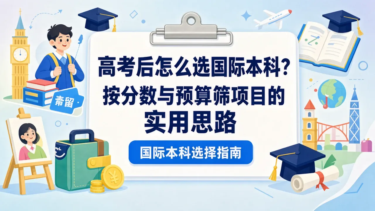 高考后怎么选国际本科?按分数与预算筛项目的实用思路