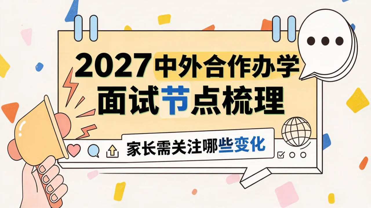 2027中外合作办学面试节点梳理,家长需关注哪些变化