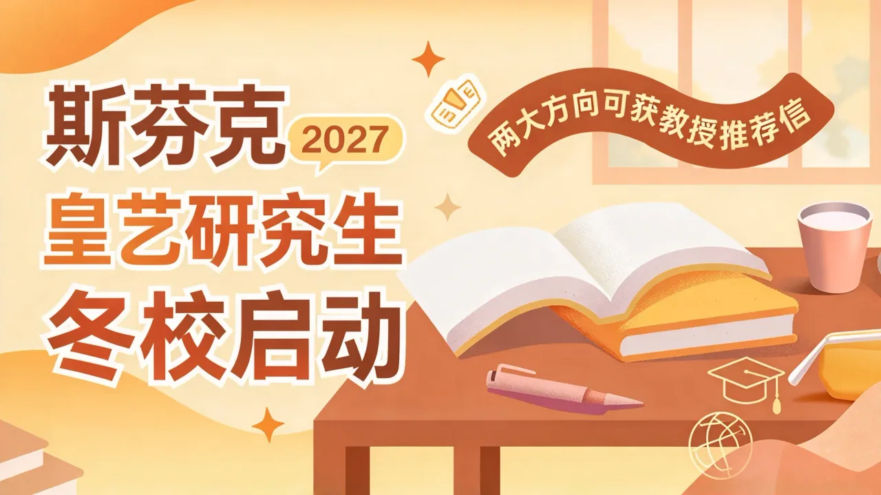 斯芬克2027皇艺研究生冬校启动 两大方向可获教授推荐信